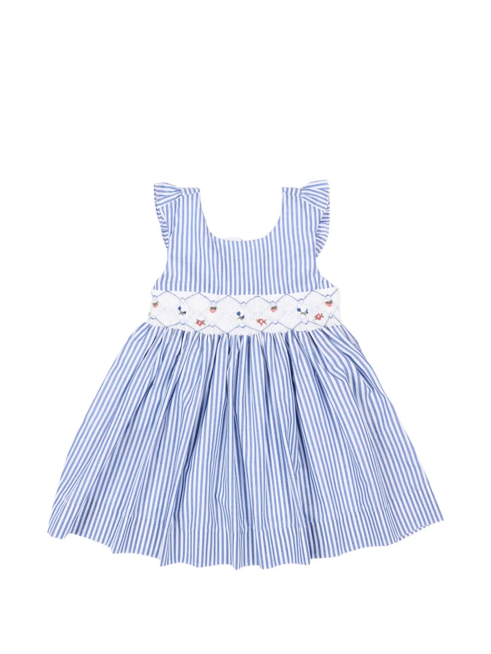 KIDIWI ruffled striped dress - Blu