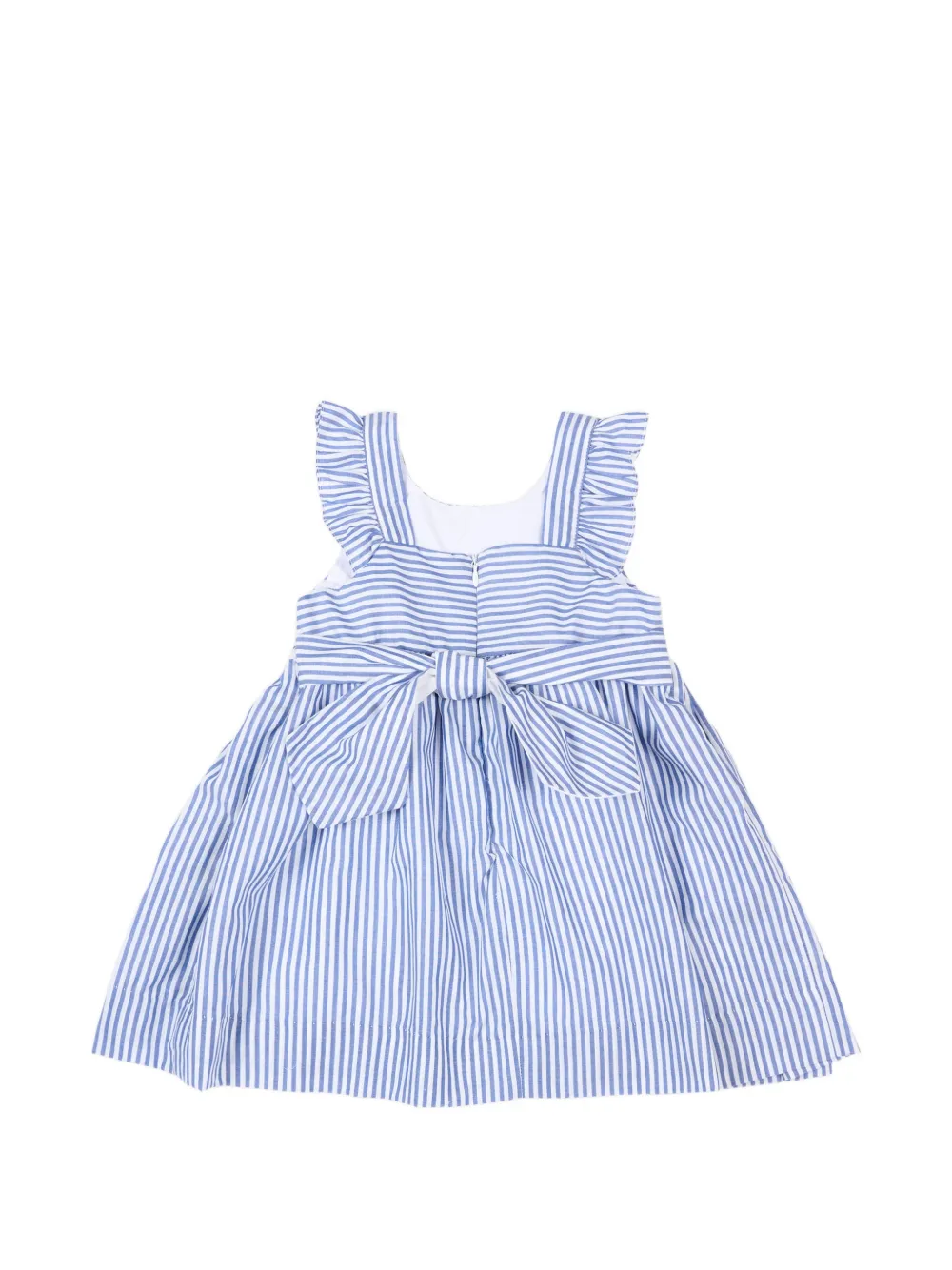  Kidiwi Ruffled Striped Dress - Blue 