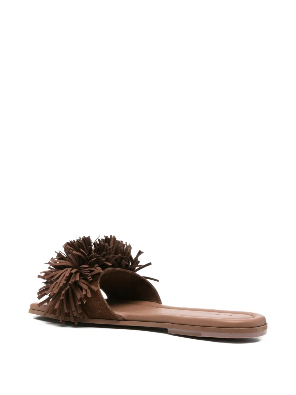 Inuikii Fringes Flower suède sandalen Bruin