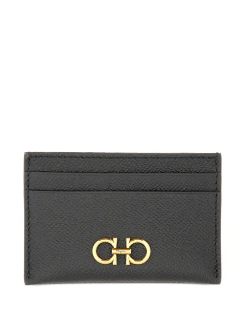 Ferragamo Gancini pebbled-leather card holder