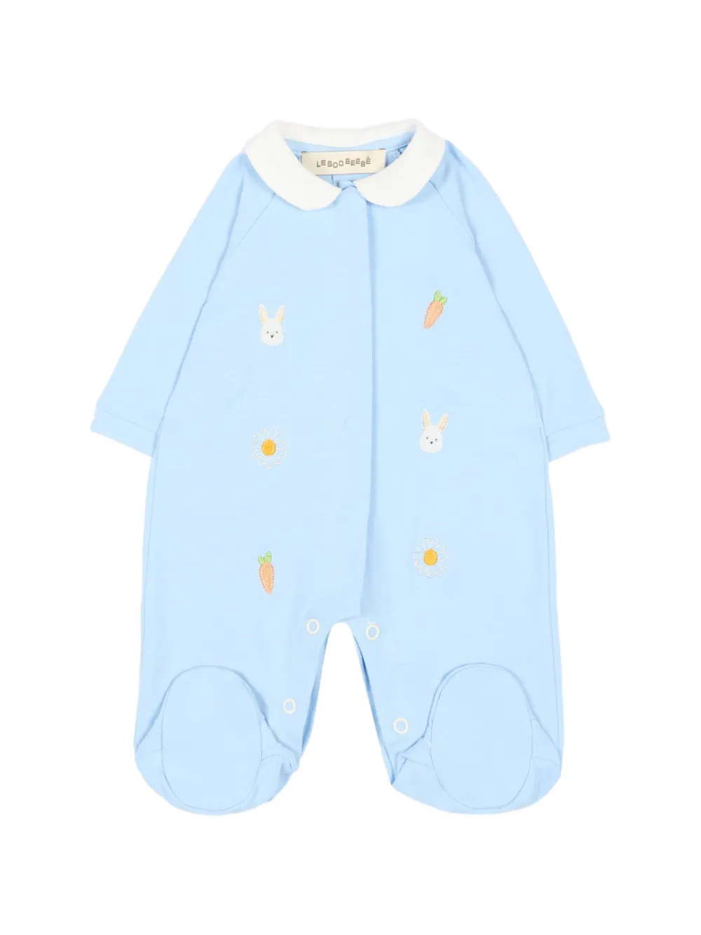 Le Boo Beebè Babypakje met borduurwerk Blauw