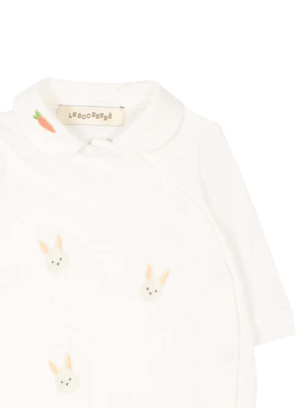  Le Boo Beebè Embroidered Babygrow - Neutrals 