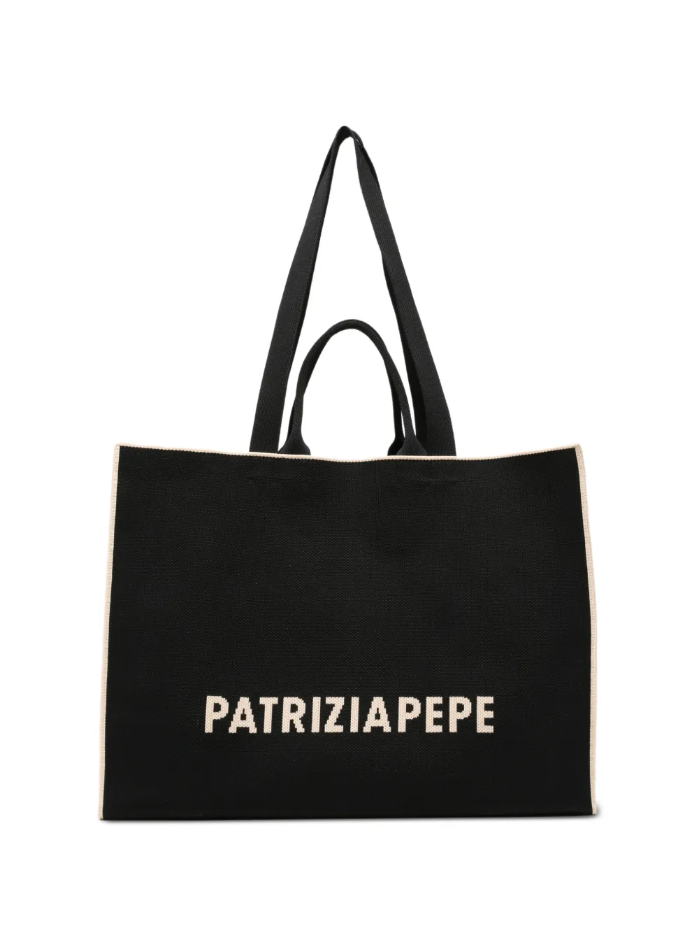 Patrizia Pepe logo-knit tote bag - Nero