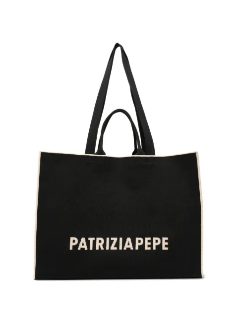 Patrizia Pepe tote tejido con logo