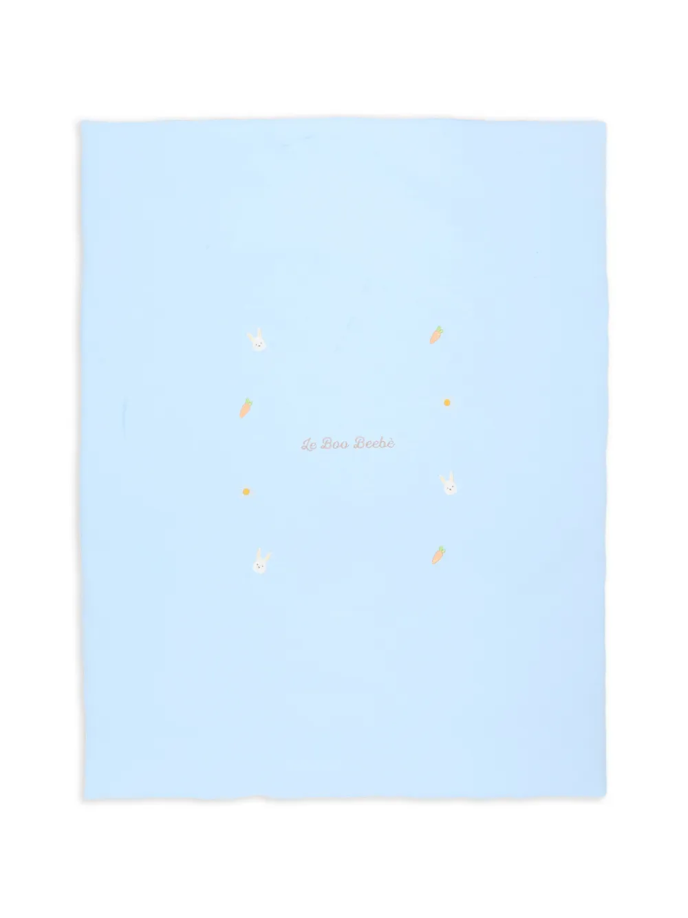 Le Boo Beebè bunny carrot blanket - Blu