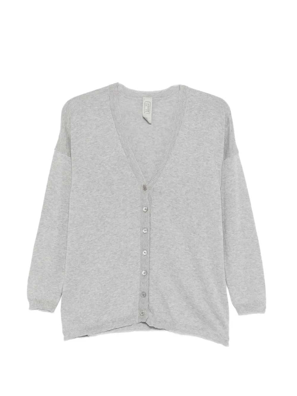 Private 0204 V-neck button cardigan - Grigio