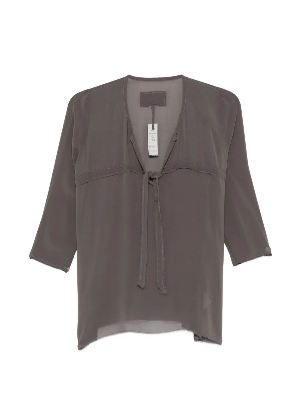 Private 0204 V-neck blouse - Grigio