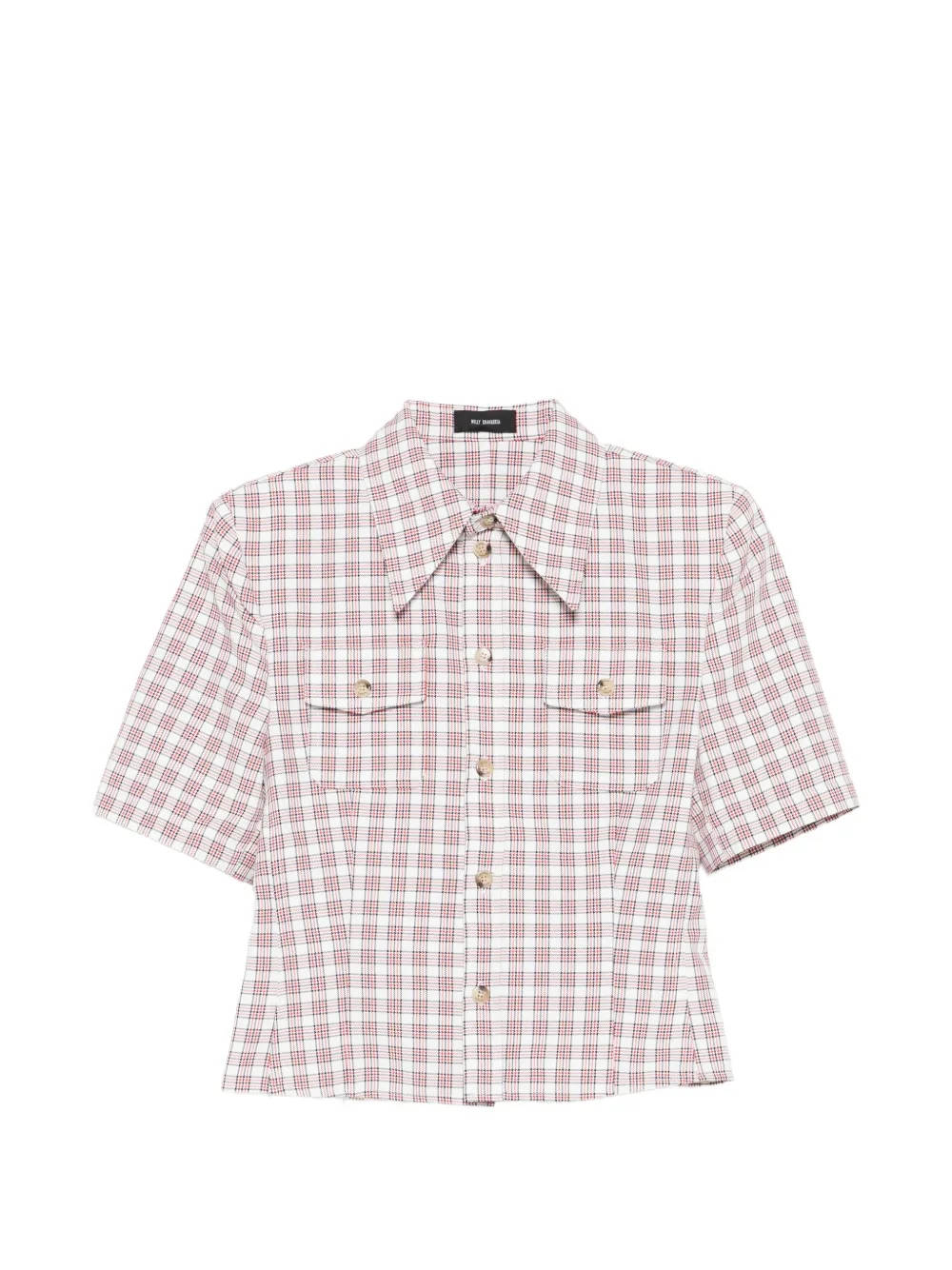 Willy Chavarria check pocket shirt - Bianco