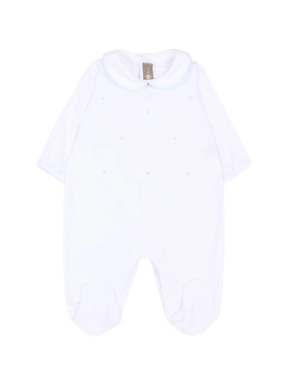 Little Bear polka-dot babygrow - Bianco
