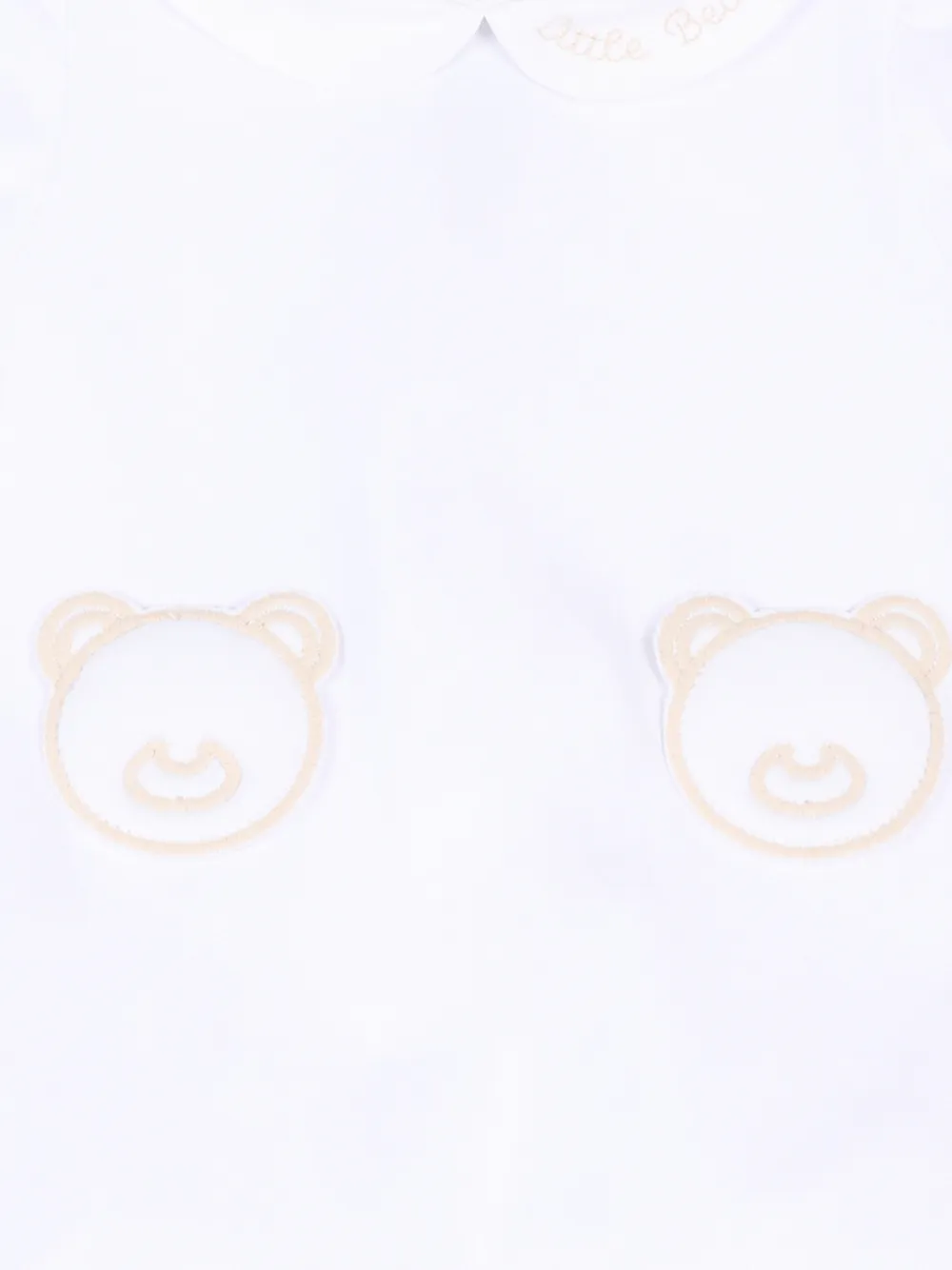 Little Bear Babypakje met geborduurde beer Wit