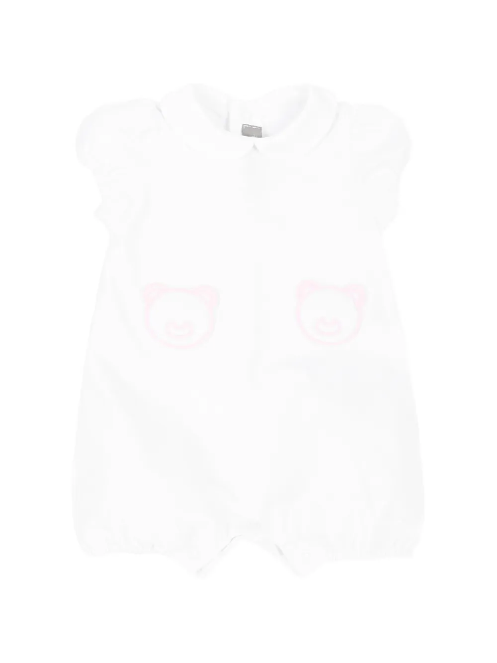 Little Bear peter-pan collar bear babywear - Bianco