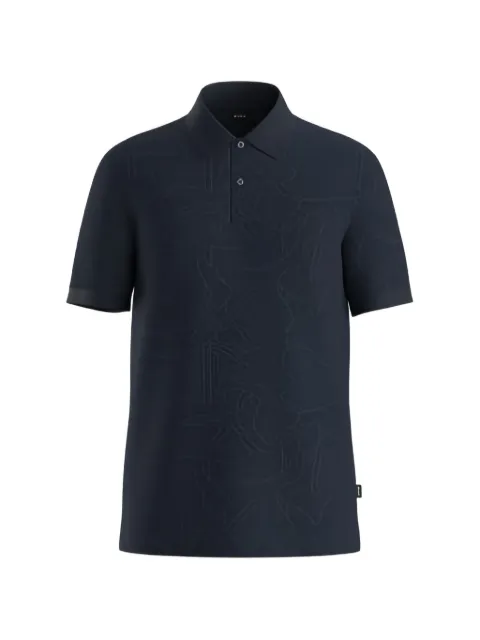 BOSS floral polo shirt