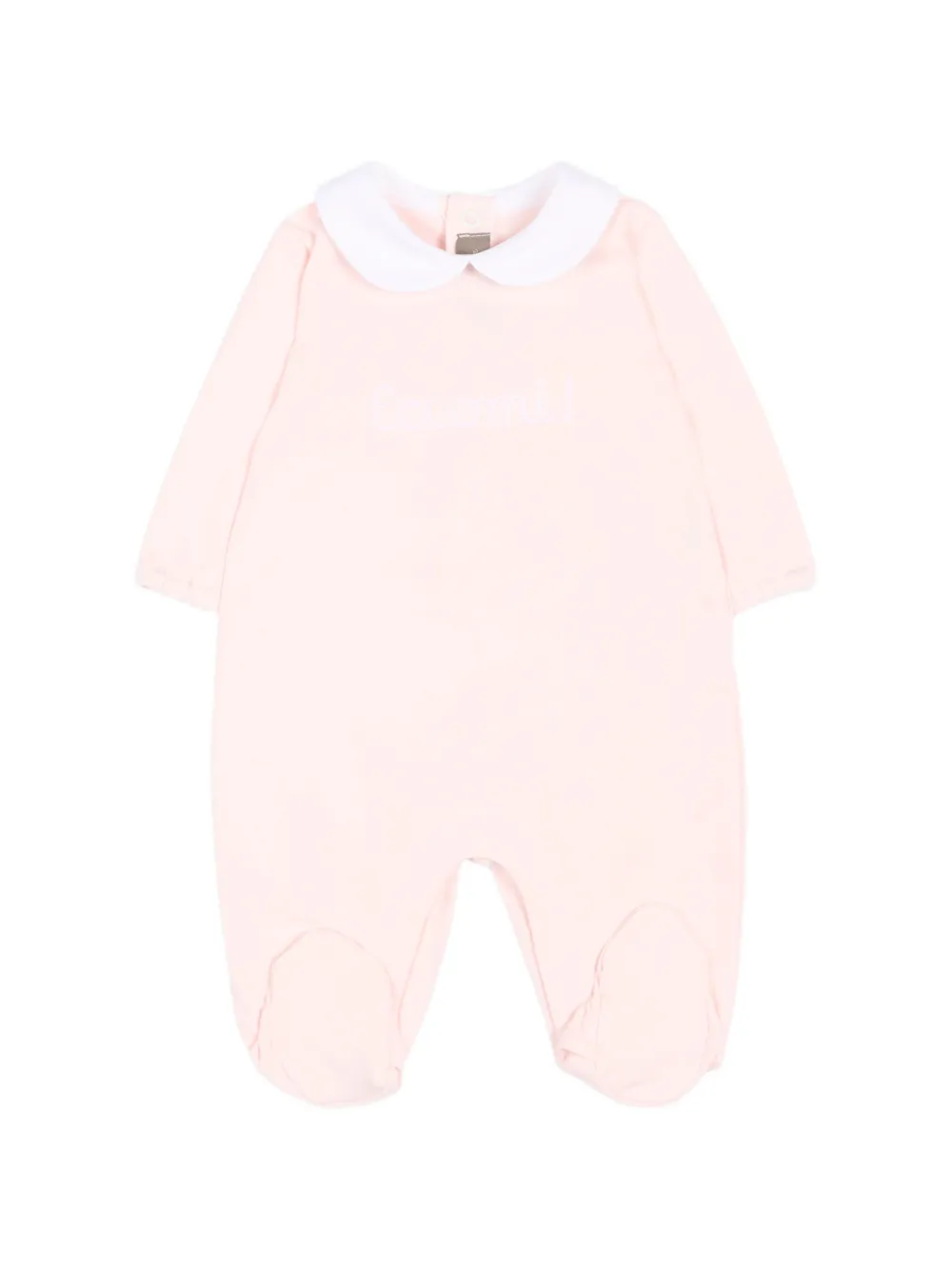 Little Bear peter-pan-collar babygrow - Rosa