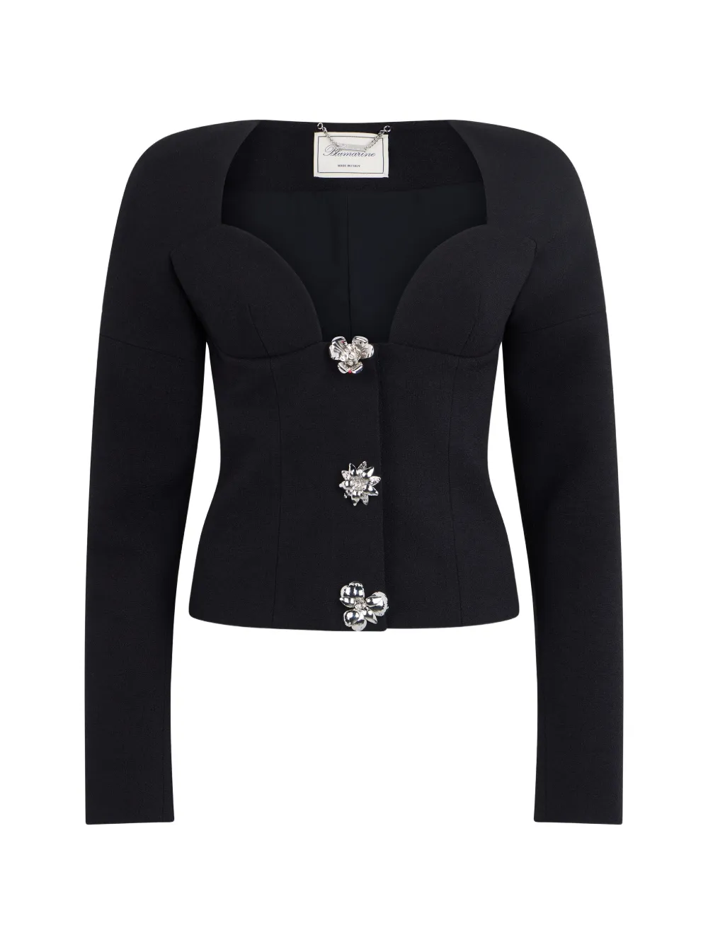 Blumarine embellished-buttons jacket - Schwarz