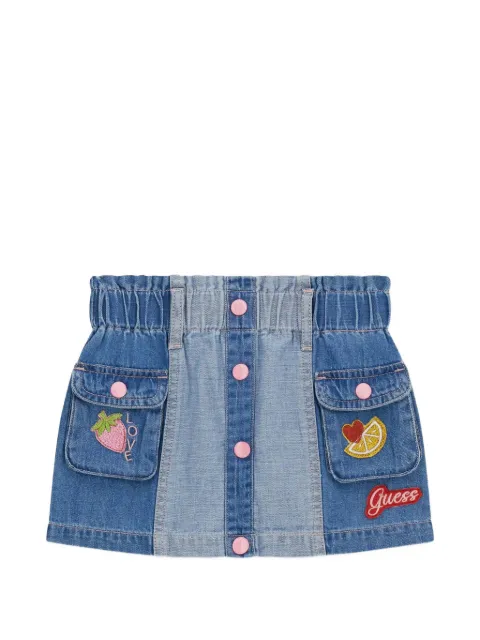 guess kids buttoned denim skirt