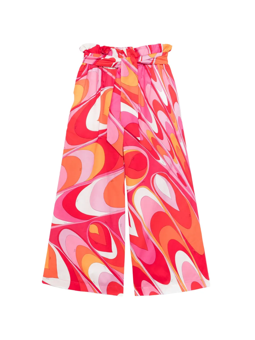 PUCCI Junior print tie-waist trousers - Rosa