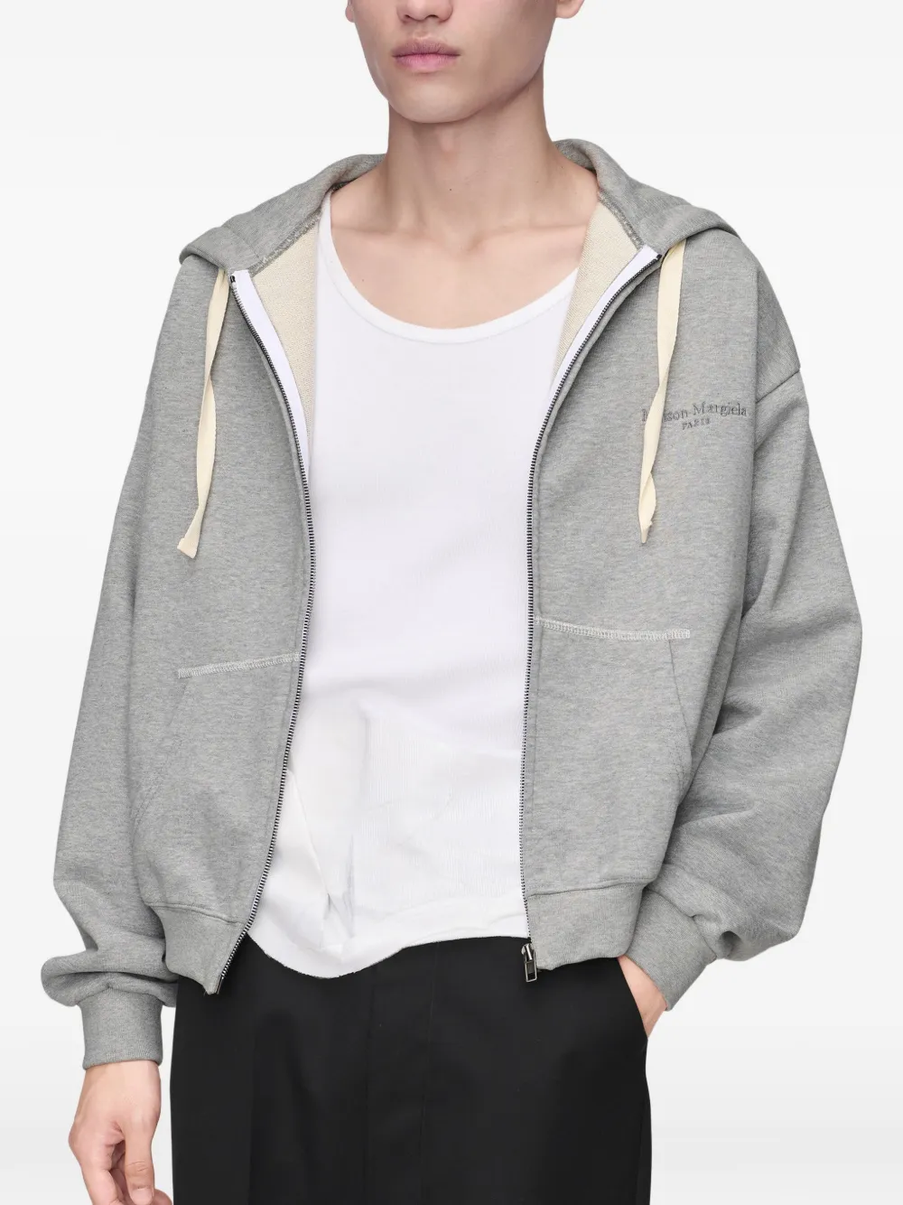 Maison Margiela Sweater met capuchon Grijs