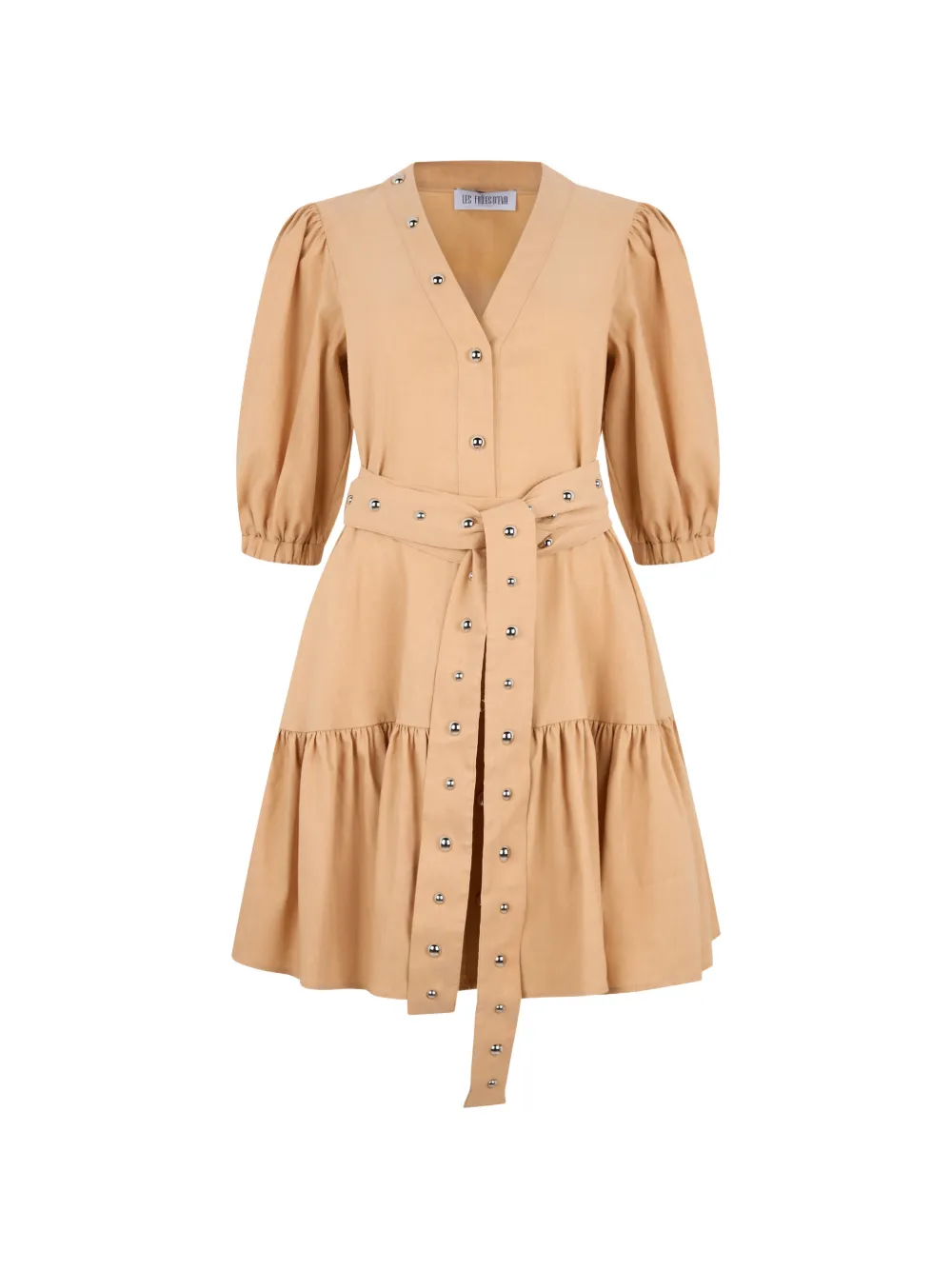 Les Filles d'Eva stud-detail tiered dress - Toni neutri