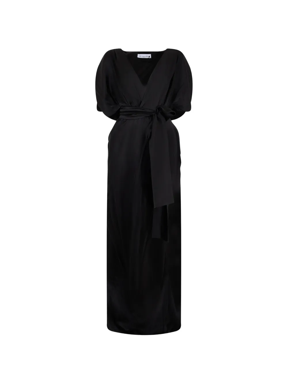 Les Filles d'Eva belted puffed-sleeve maxi dress - Nero