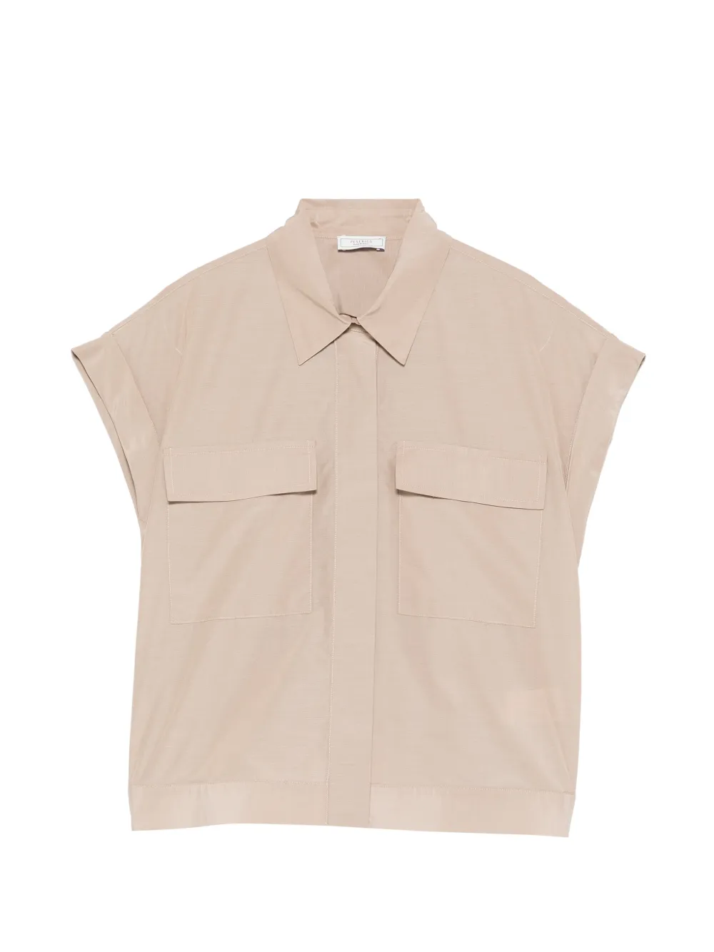 Peserico cap-sleeve shirt - Toni neutri