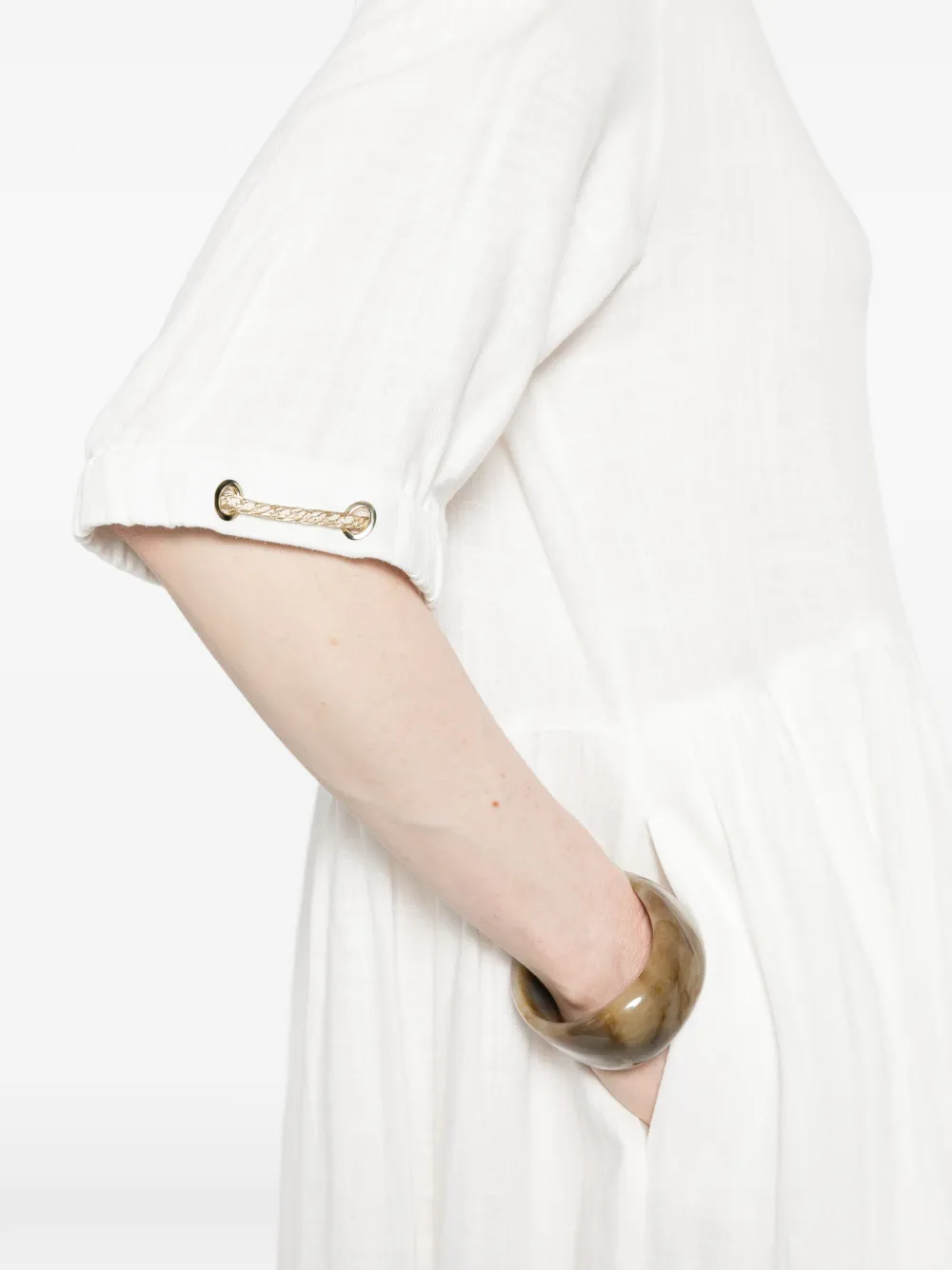Herno Midi-jurk met knopen Beige