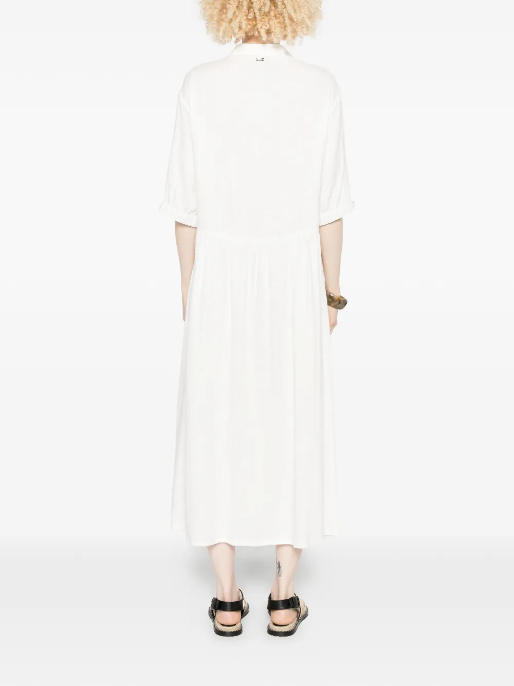 Herno Midi-jurk met knopen Beige