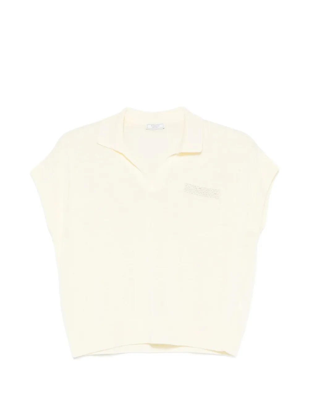 Peserico Maglione con colletto polo - Giallo