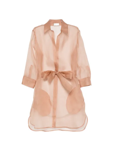 Mazzarelli organza sheer shirt