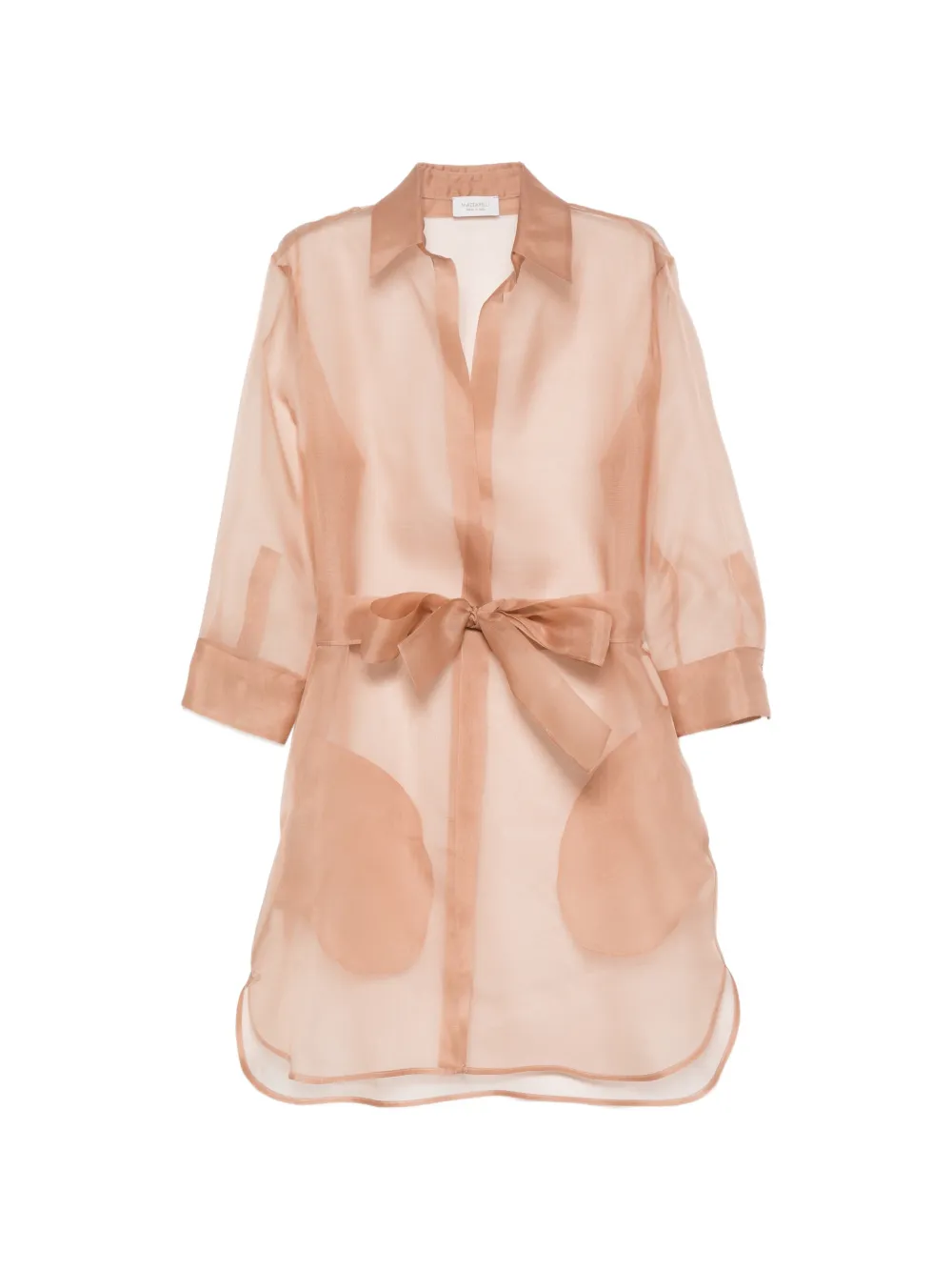 Mazzarelli organza sheer shirt - Toni neutri