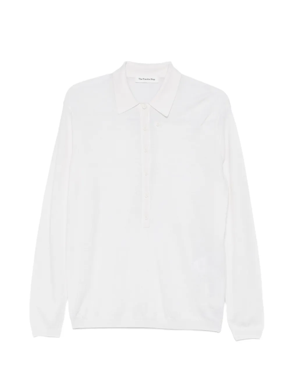 The Frankie Shop Tala long-sleeve polo shirt - Weiß