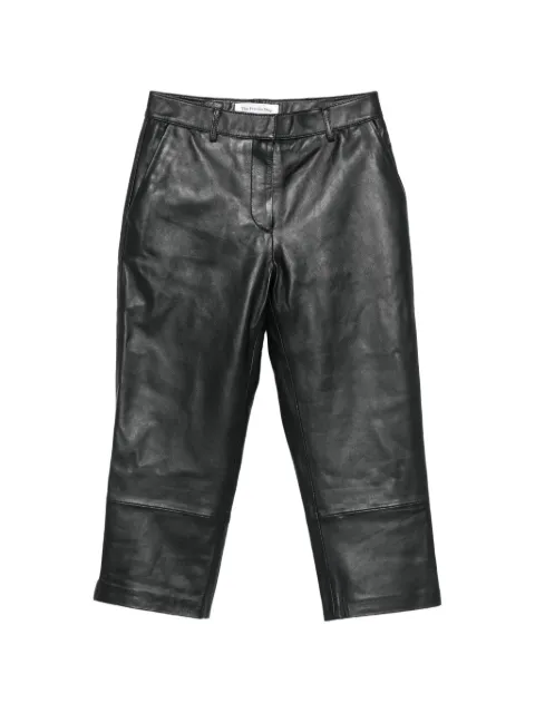 The Frankie Shop Lior leather capri trousers