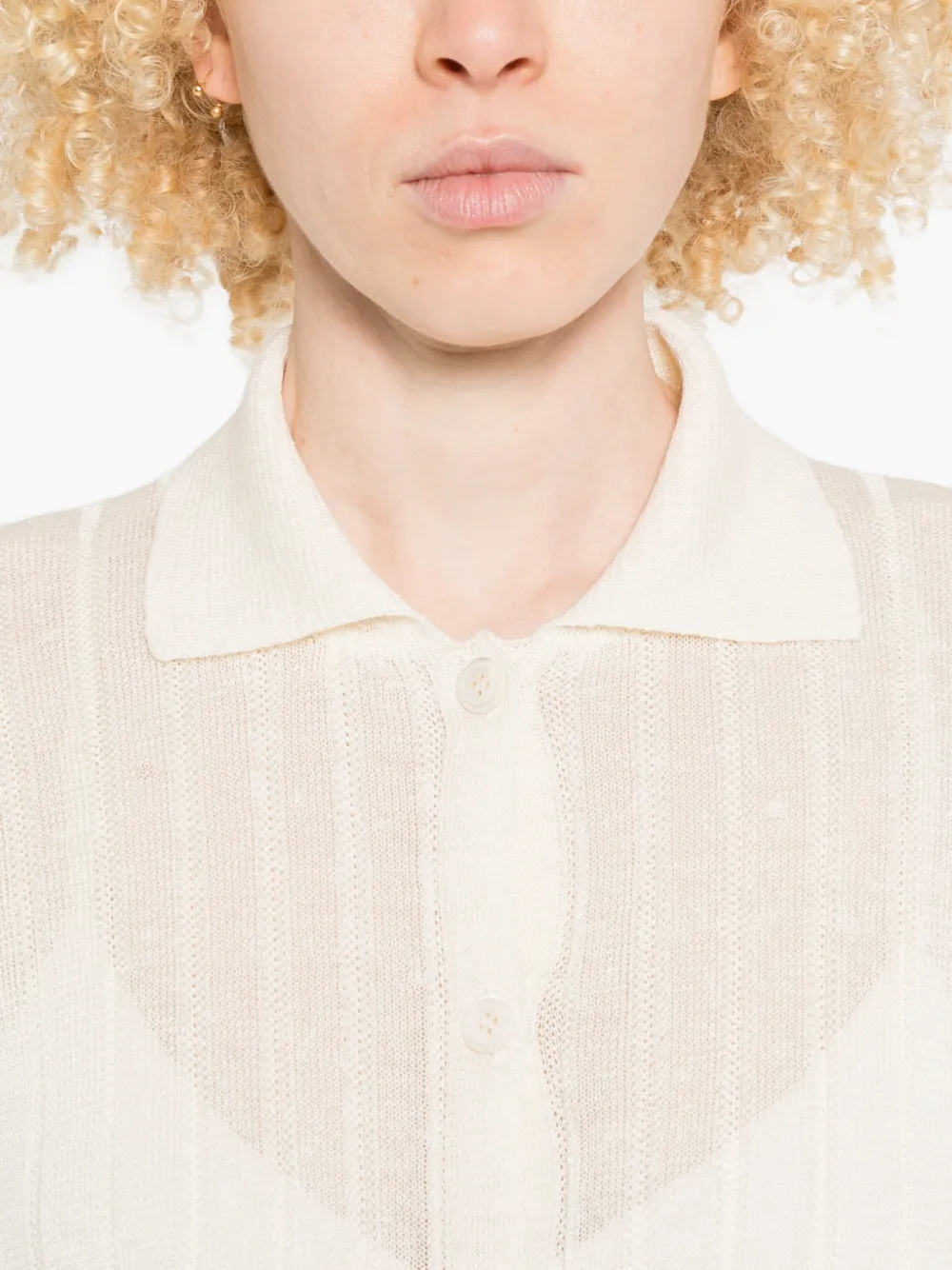 Peserico Ribgebreid vest Beige