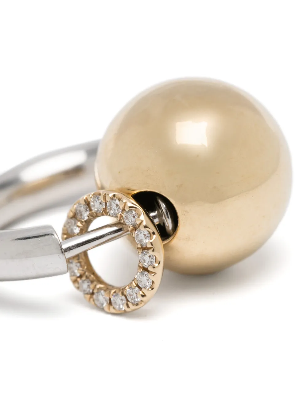  Rainbow K Pendiente Con Diamante - Plateado 