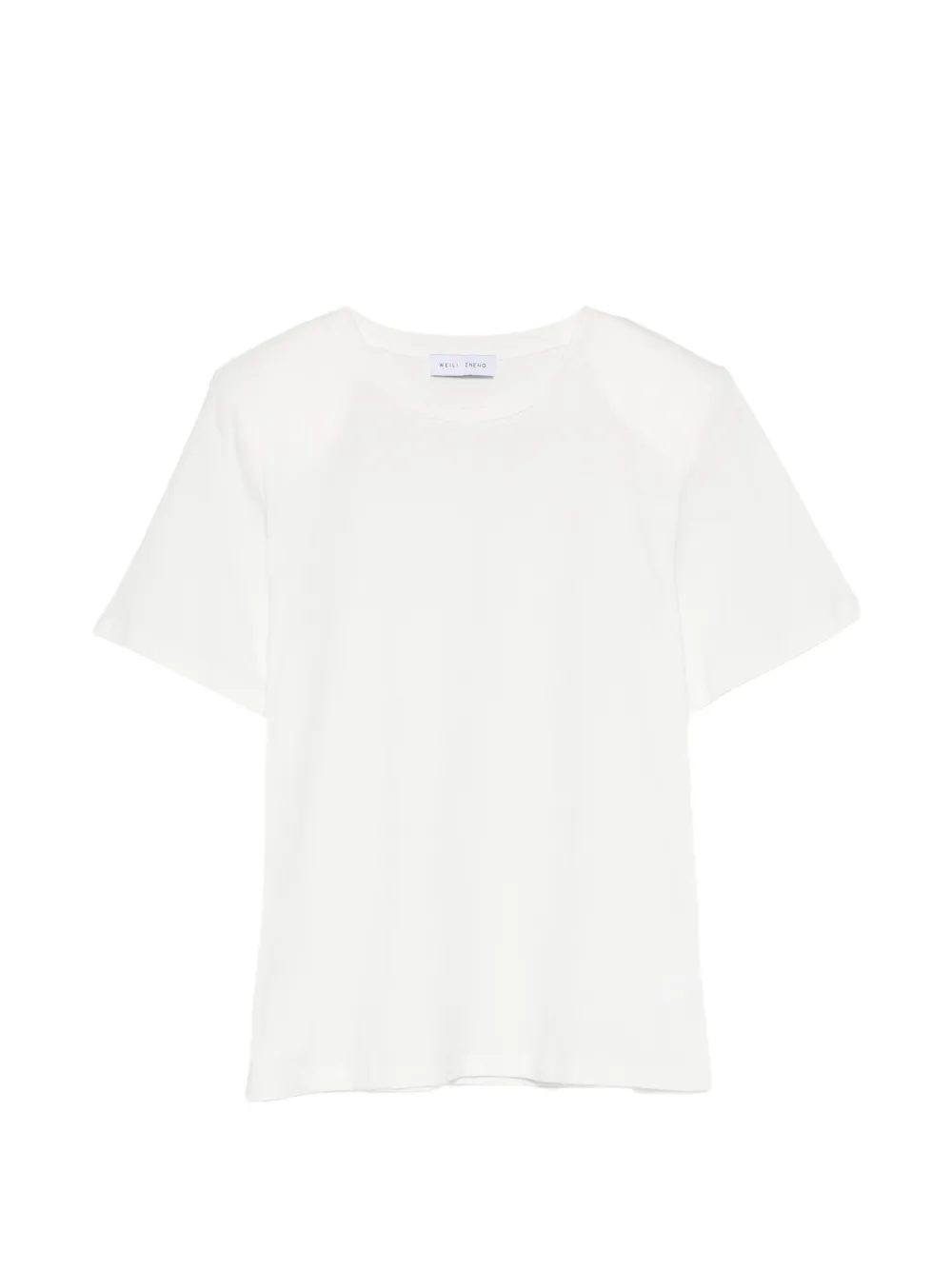 Weili Zheng padded-shoulder T-shirt - Bianco