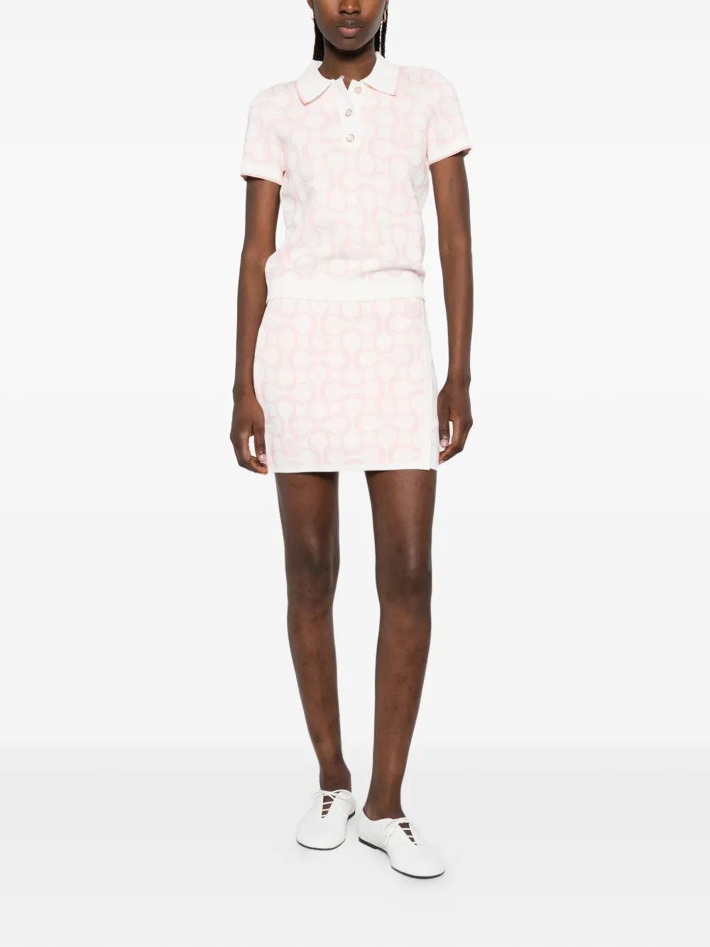 Casablanca Wikkelrok met geometrische print Wit