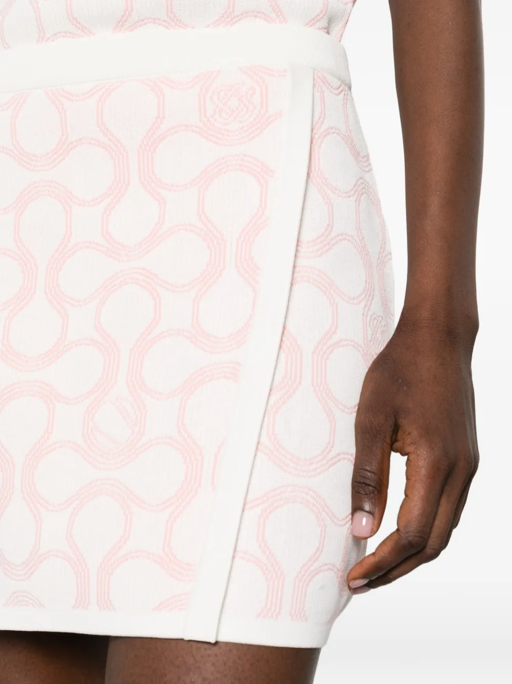 Casablanca Wikkelrok met geometrische print Wit