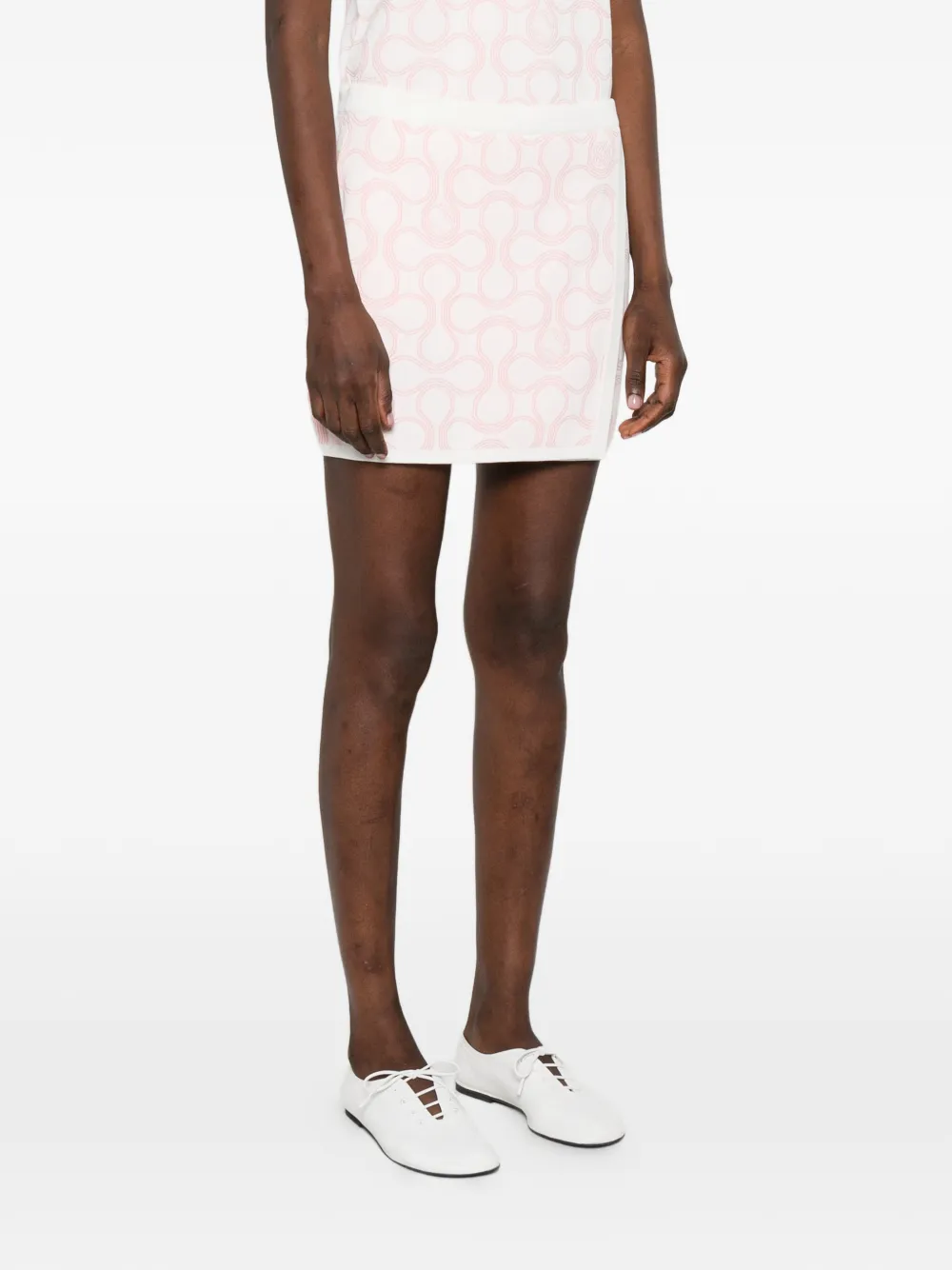 Casablanca Wikkelrok met geometrische print Wit
