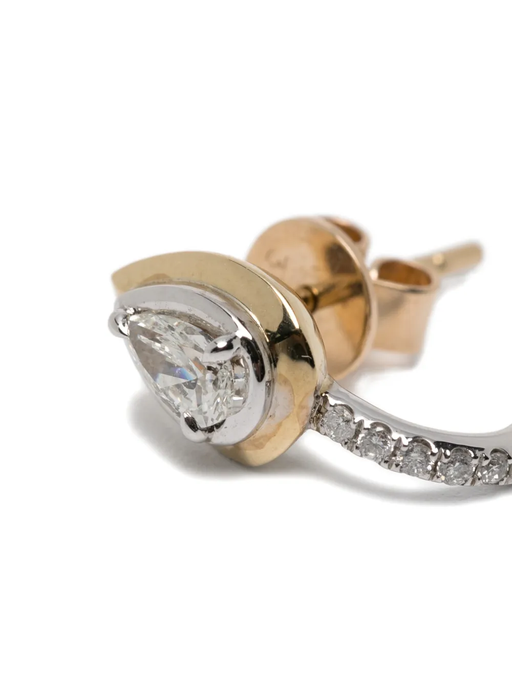  Rainbow K Pendiente Con Diamante - Dorado 