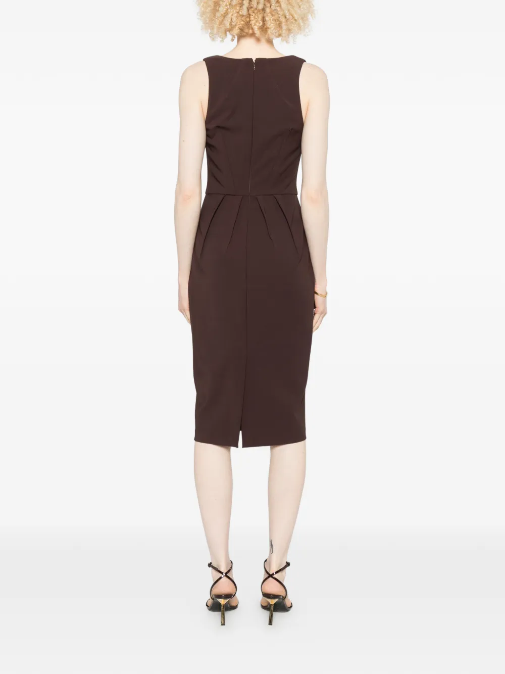 Elisabetta Franchi V-neck Midi Dress | Brown | FARFETCH