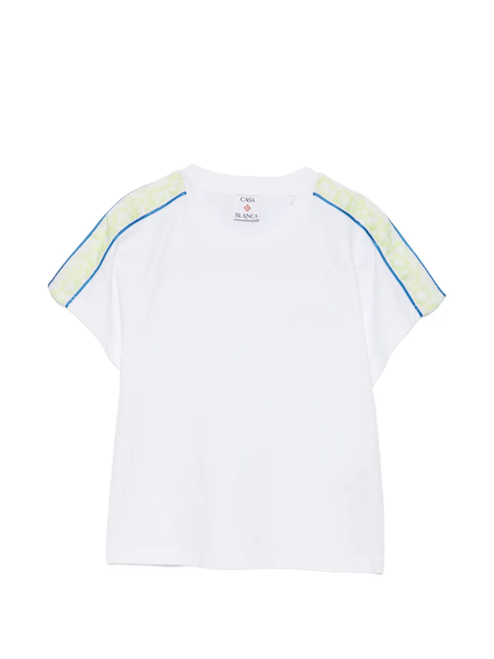 Casablanca shoulder tape T-shirt - Bianco
