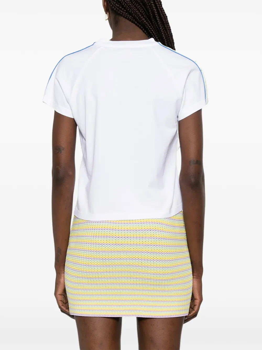 Casablanca T-shirt met schouderband Wit