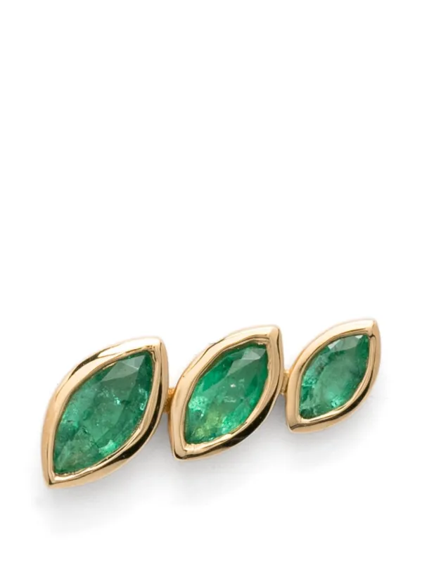 Shay Emerald Earrings in Gold