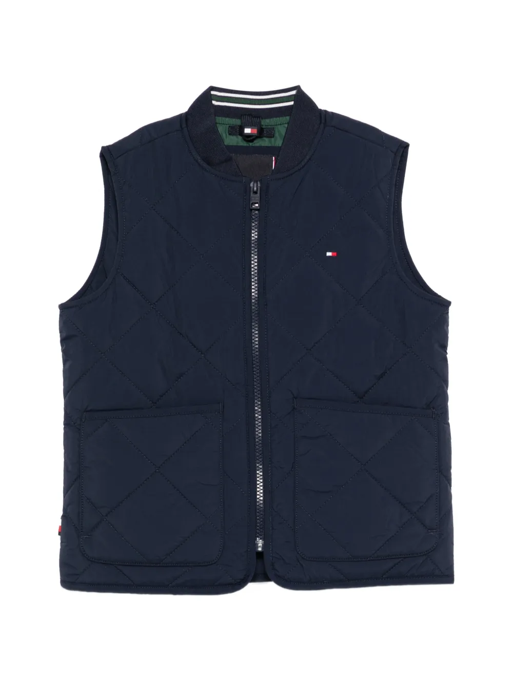 Tommy Hilfiger Junior quilted zip gilet - Blu