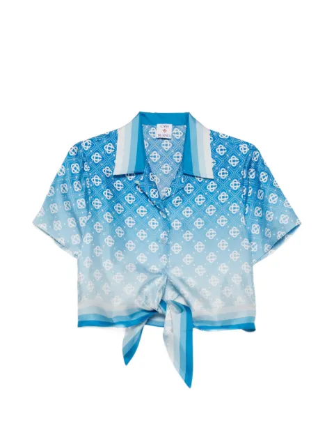Casablanca diamond monogram knotted shirt