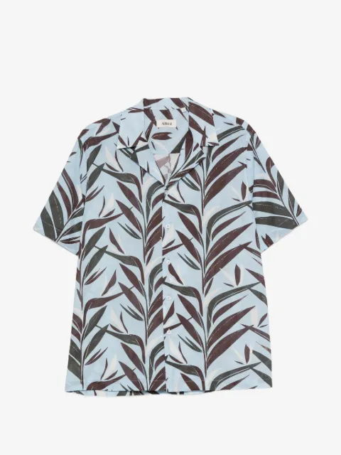 Altea camisa manga corta con hojas estampadas