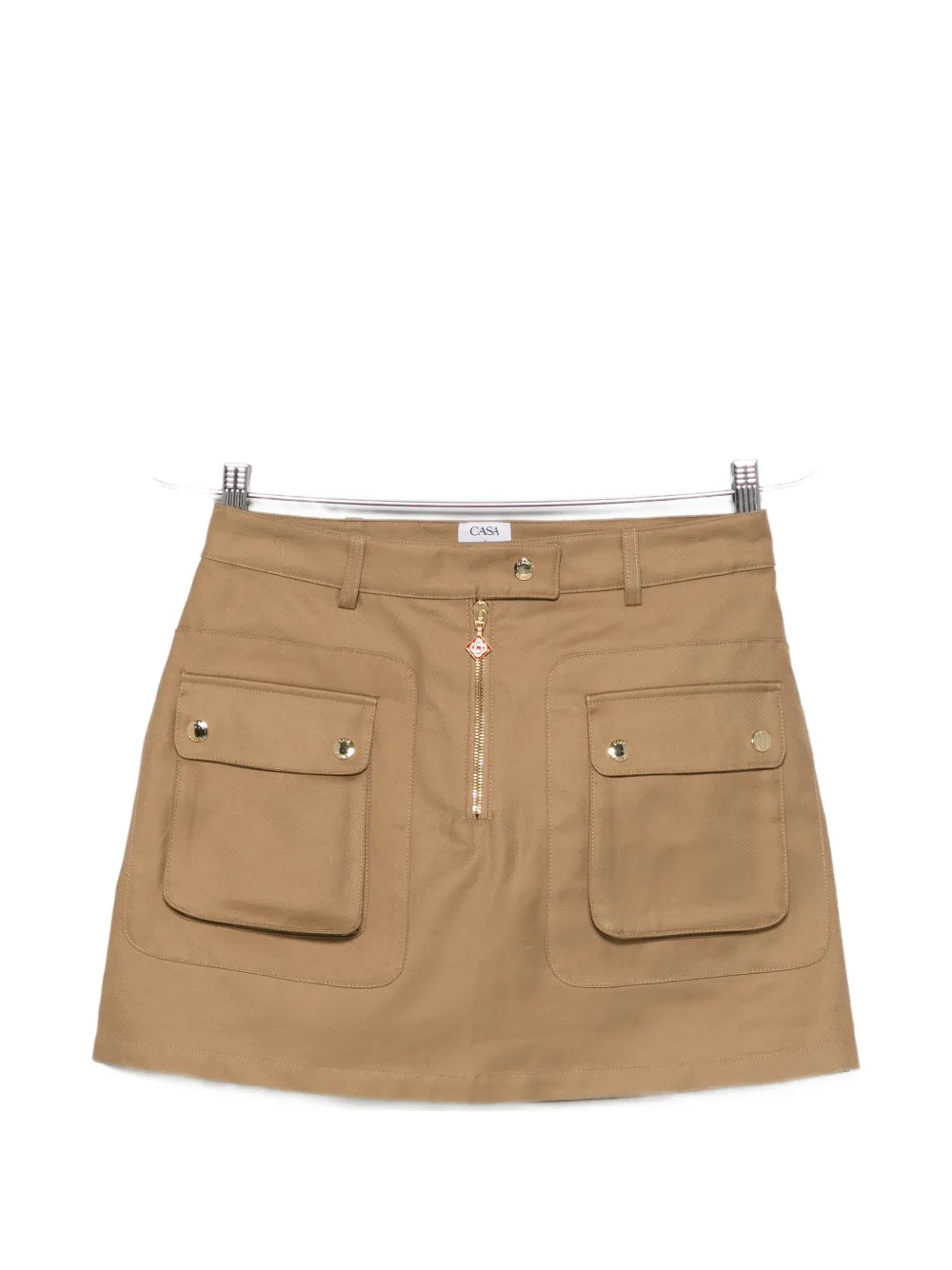 Casablanca flap-pocket mini skirt - Toni neutri