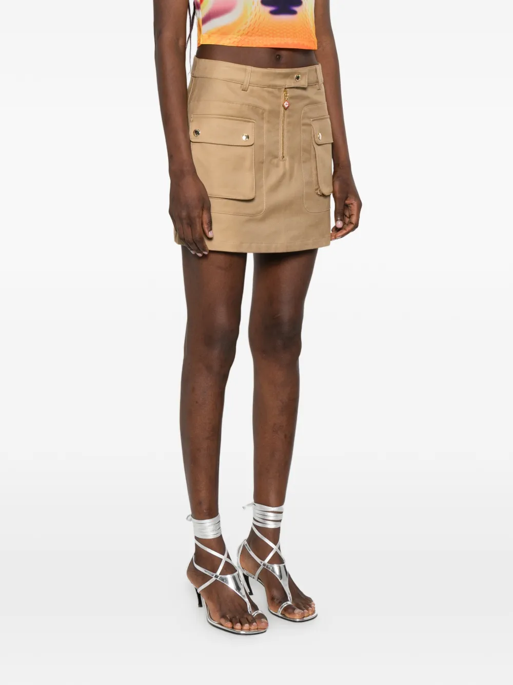 Casablanca Mini-rok met klepzak Beige