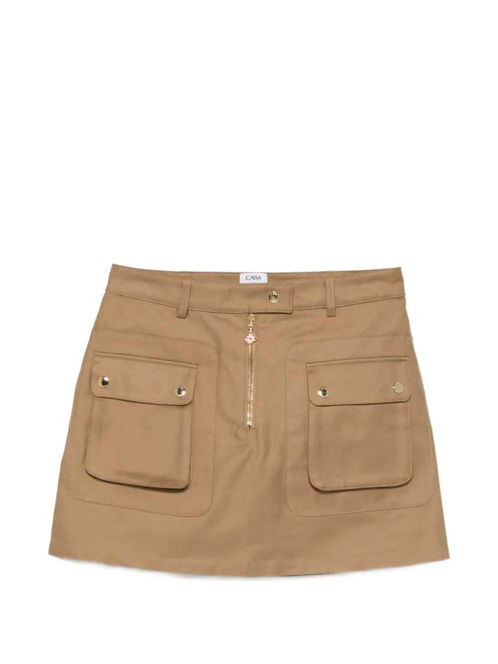 Casablanca flap-pocket mini skirt - Toni neutri