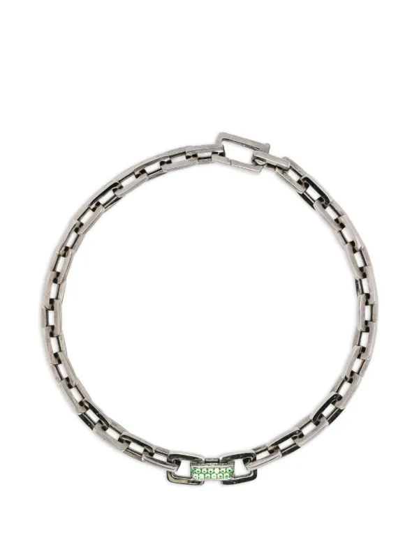Shay Chain Garnet Bracelet in Silver