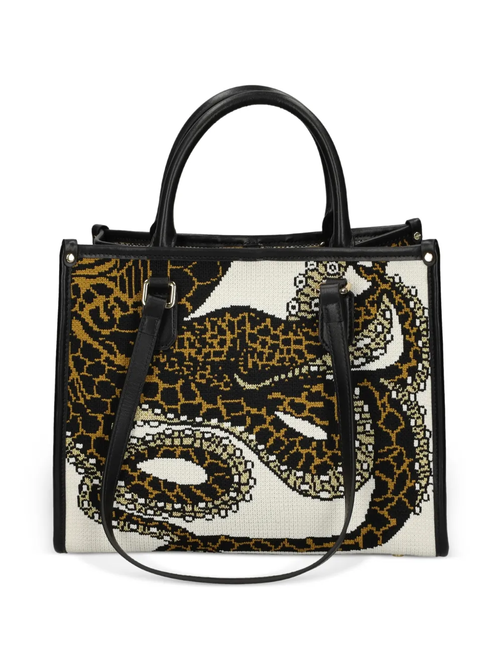 MY BEST BAG Kleine Atena Sea Creatures shopper met print Wit
